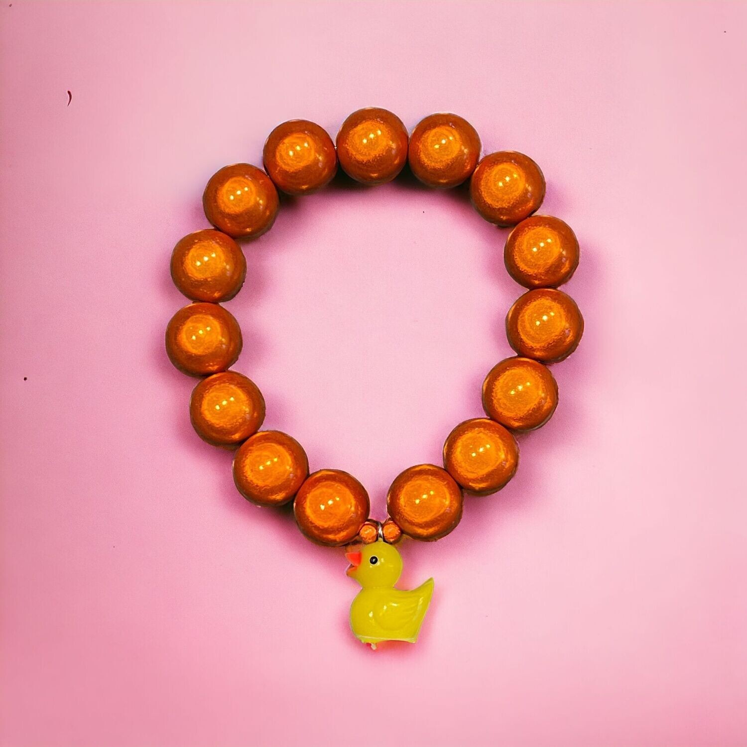 Wunderperlenarmband - Quietscheentchen - Orange