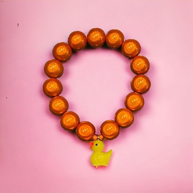 Wunderperlenarmband - Quietscheentchen - Orange