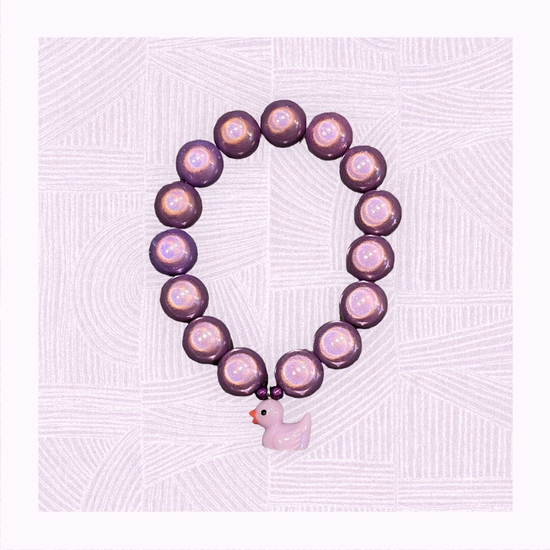 Wunderpelenarmband mit Qietscheentchen - Flieder