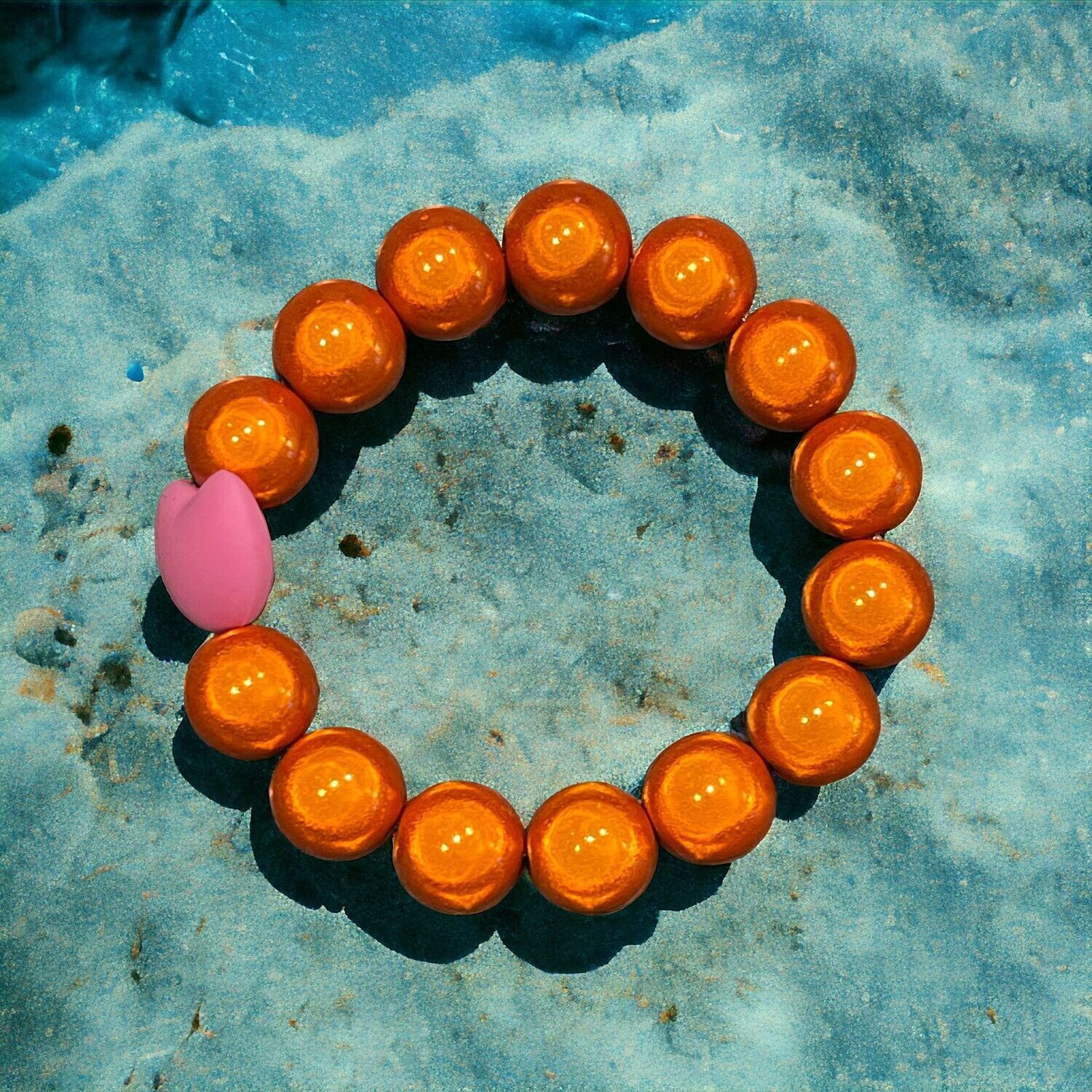 Wunderperlenarmband - Orange / Pink