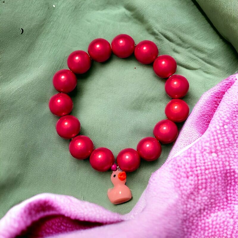Wunderperlenarmband Erdbeerrosa - Quietscheentchen rosa