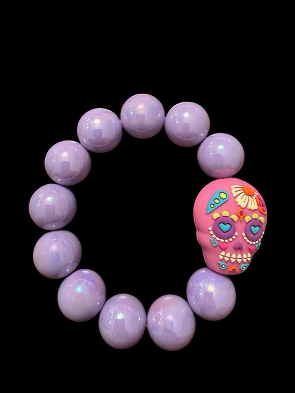 Armband - Dia de los Muertos - Violett