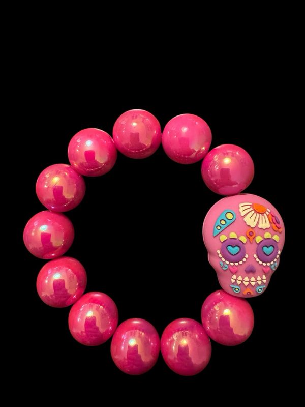 Armband - Dia de los Muertos - Fuchsia