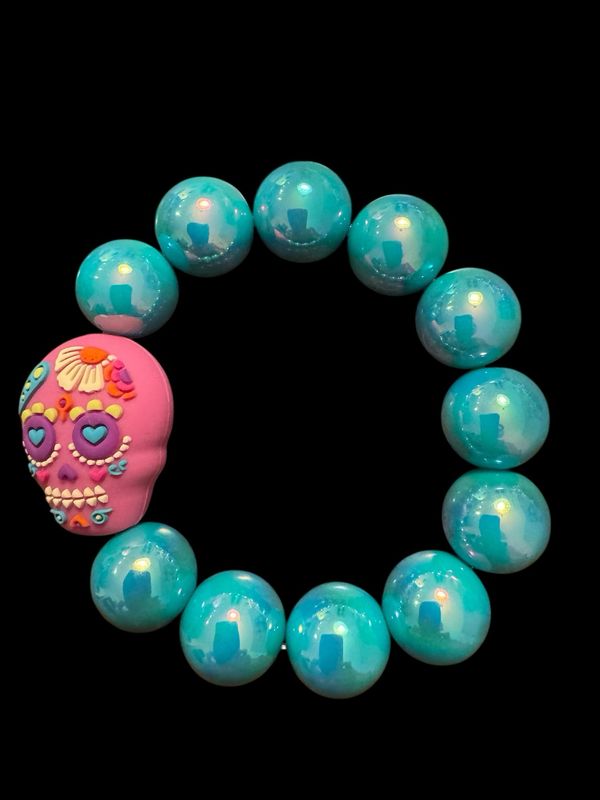 Armband - Dia de los Muertos - Teal