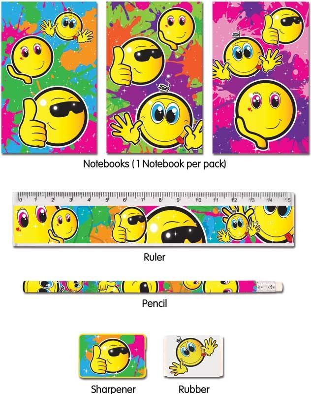 Smiley Face Stationery Set 5 Piece