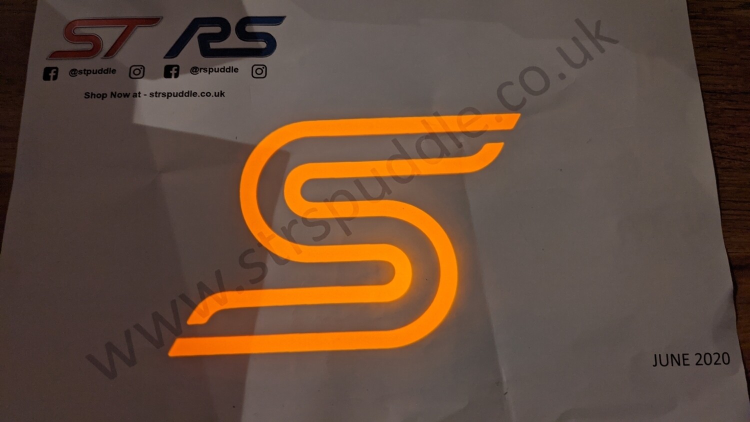 ORANGE "S" Logo Puddle Light (TYPE 3)