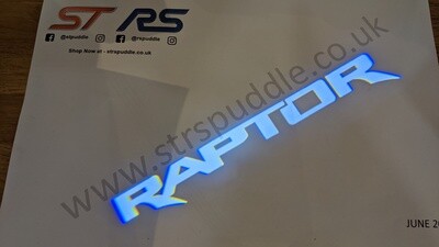 WHITE "RAPTOR" Logo Puddle Light (TYPE 4)