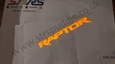 ORANGE "RAPTOR" Logo Puddle Light (TYPE 3)