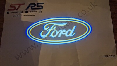 WHITE "FORD" Logo Puddle Light (TYPE 4)