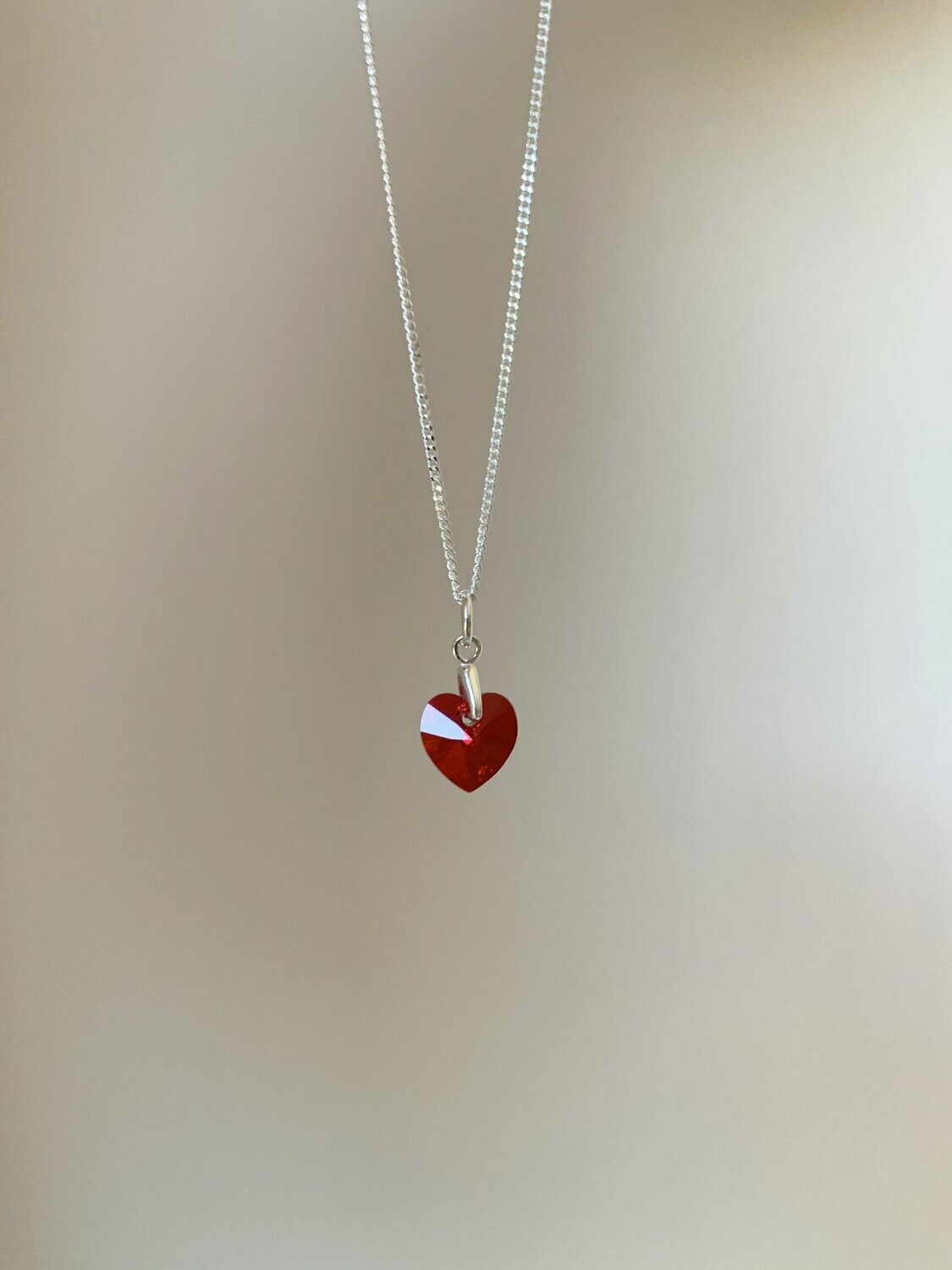 Red crystal hotsell heart pendant