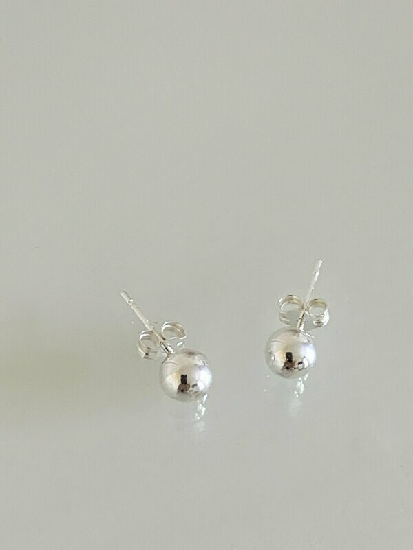 Sterling Silver 6mm Ball Studs with Scrolls