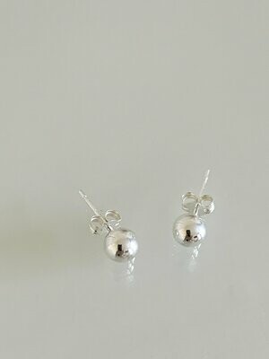Sterling Silver 6mm Ball Studs with Scrolls