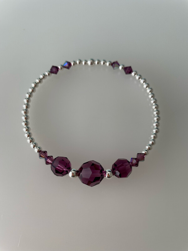 Amethyst Crystal Stretchy Bracelet