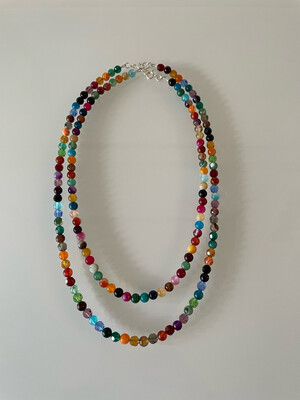 Two Multi Colour Gemstone And Crystal Necklaces