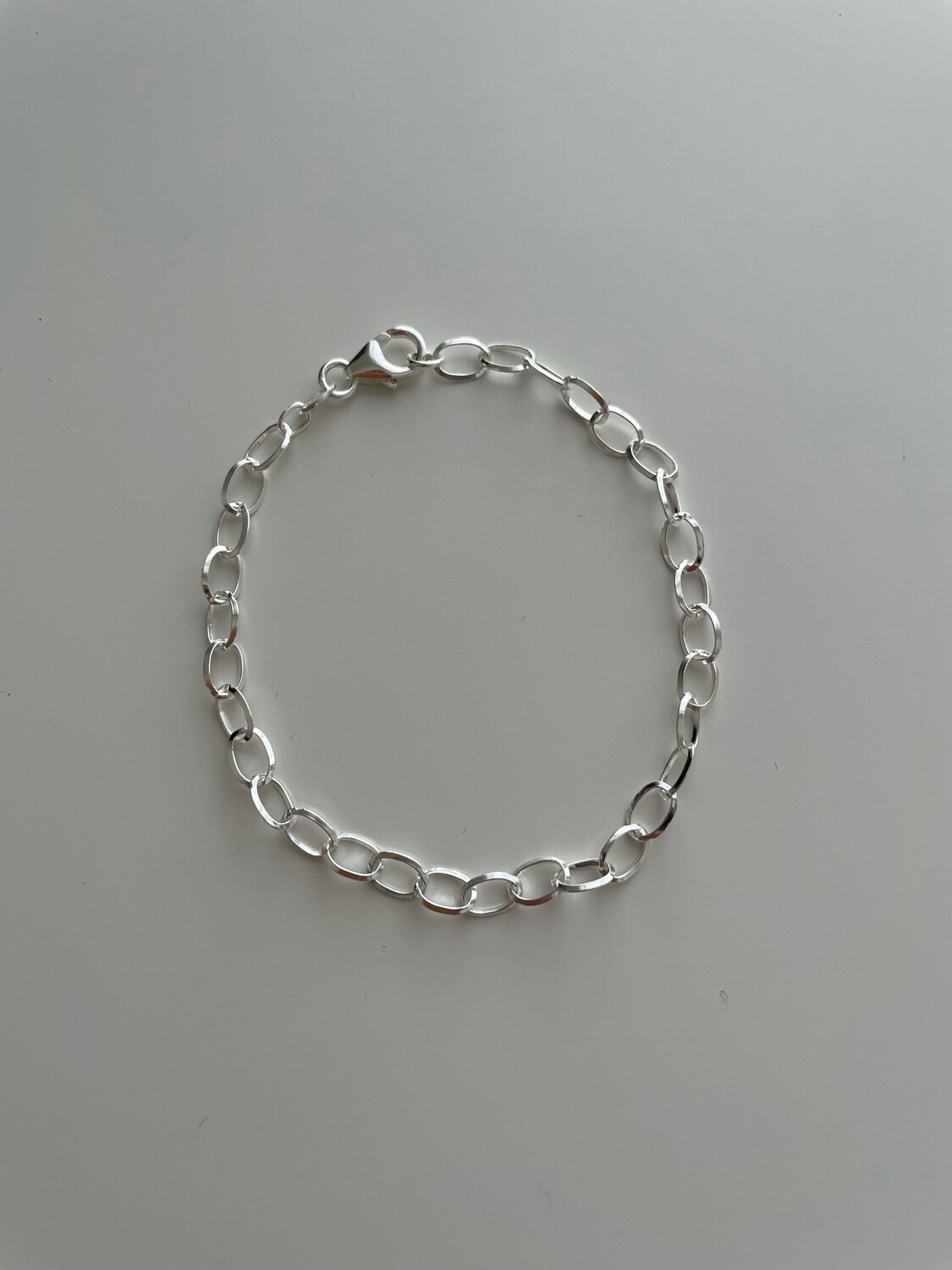 Sterling Silver Oval Link Bracelet Chain