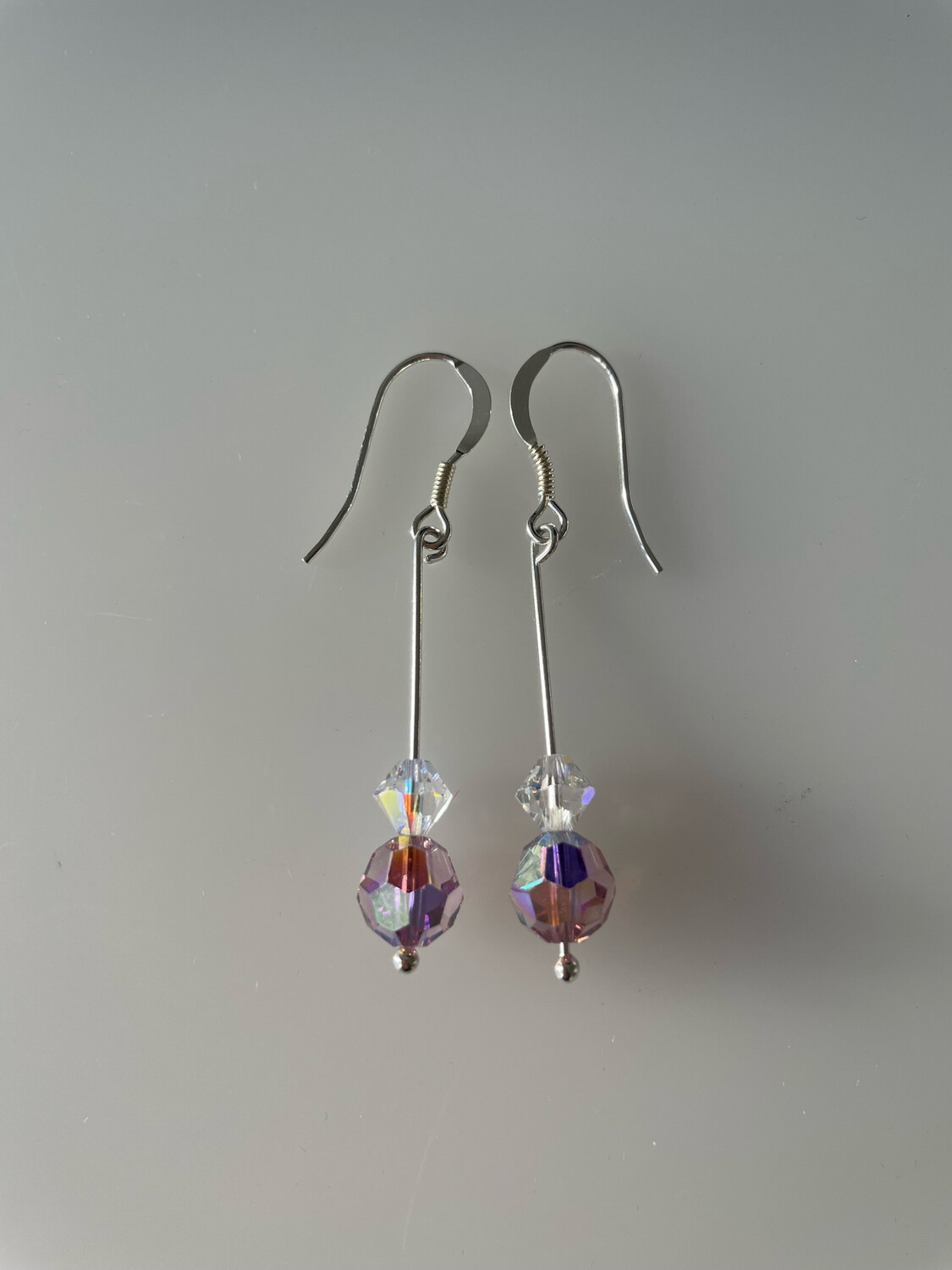 Light Amethyst Crystal Drop Earrings