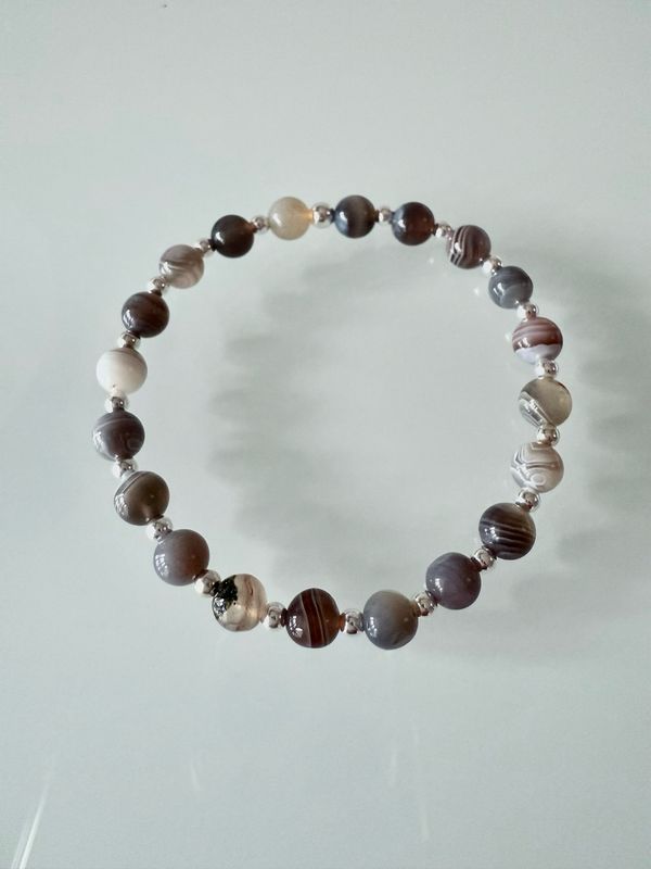 Botswana Agate Gemstone Bracelet