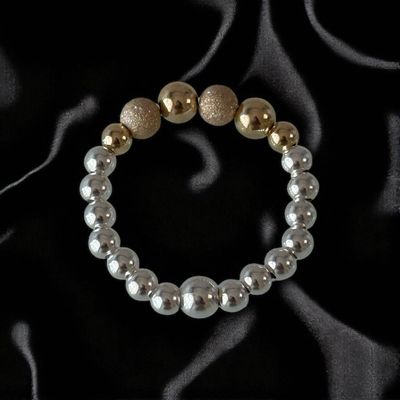 Sterling Silver & Gold Filled Stretchy Ring Sterling Silver & Gold Filled Stretchy Ring