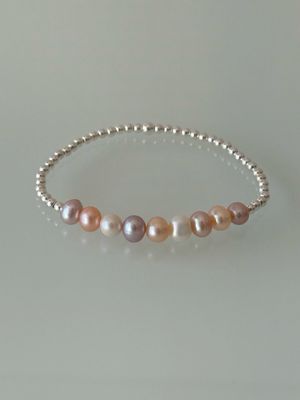 Lustre Multicolour Freshwater Pearl Stretchy Bracelet Lustre Multicolour Freshwater Pearl Stretchy Bracelet