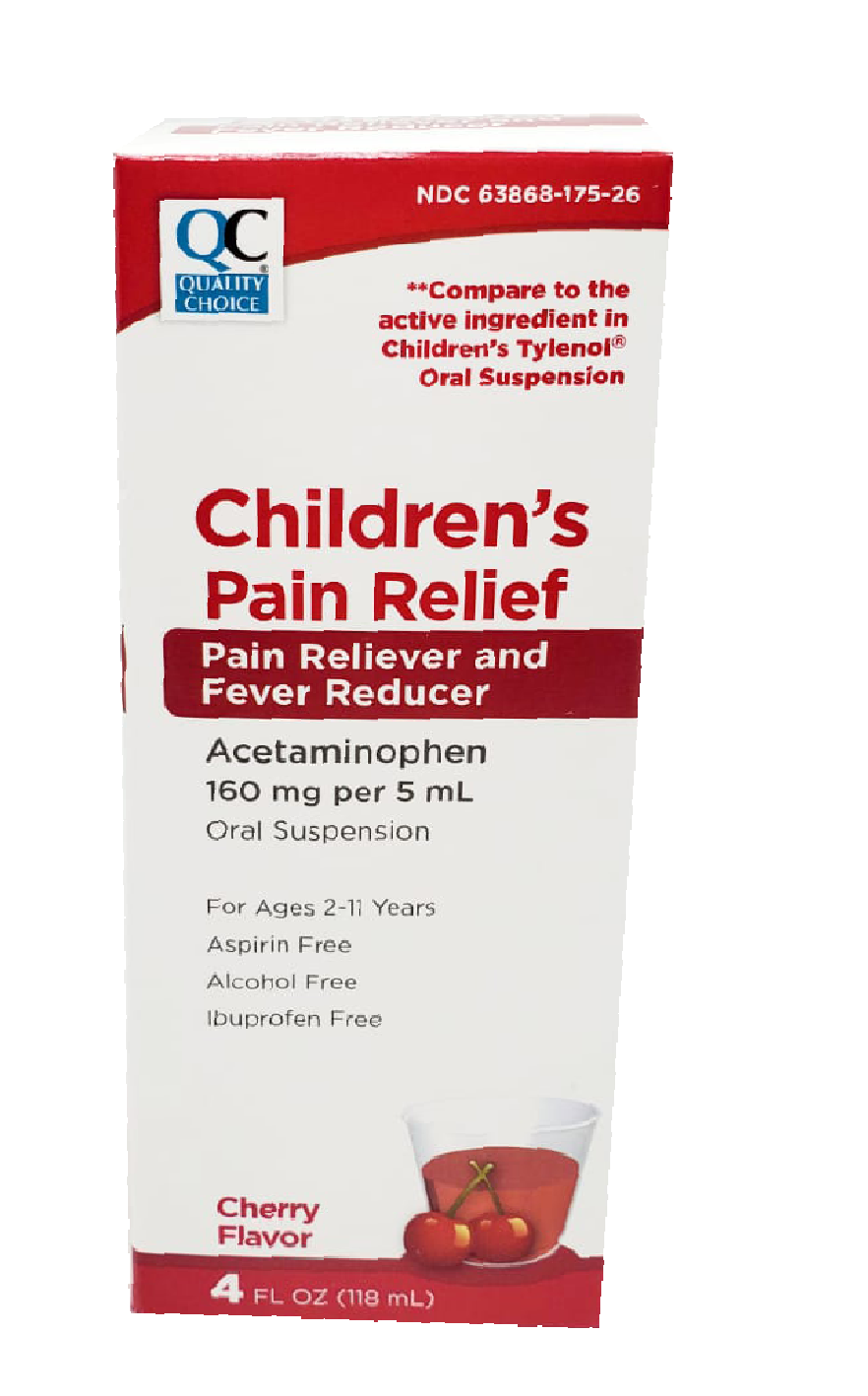 QC Children's Pain Relief Cherry