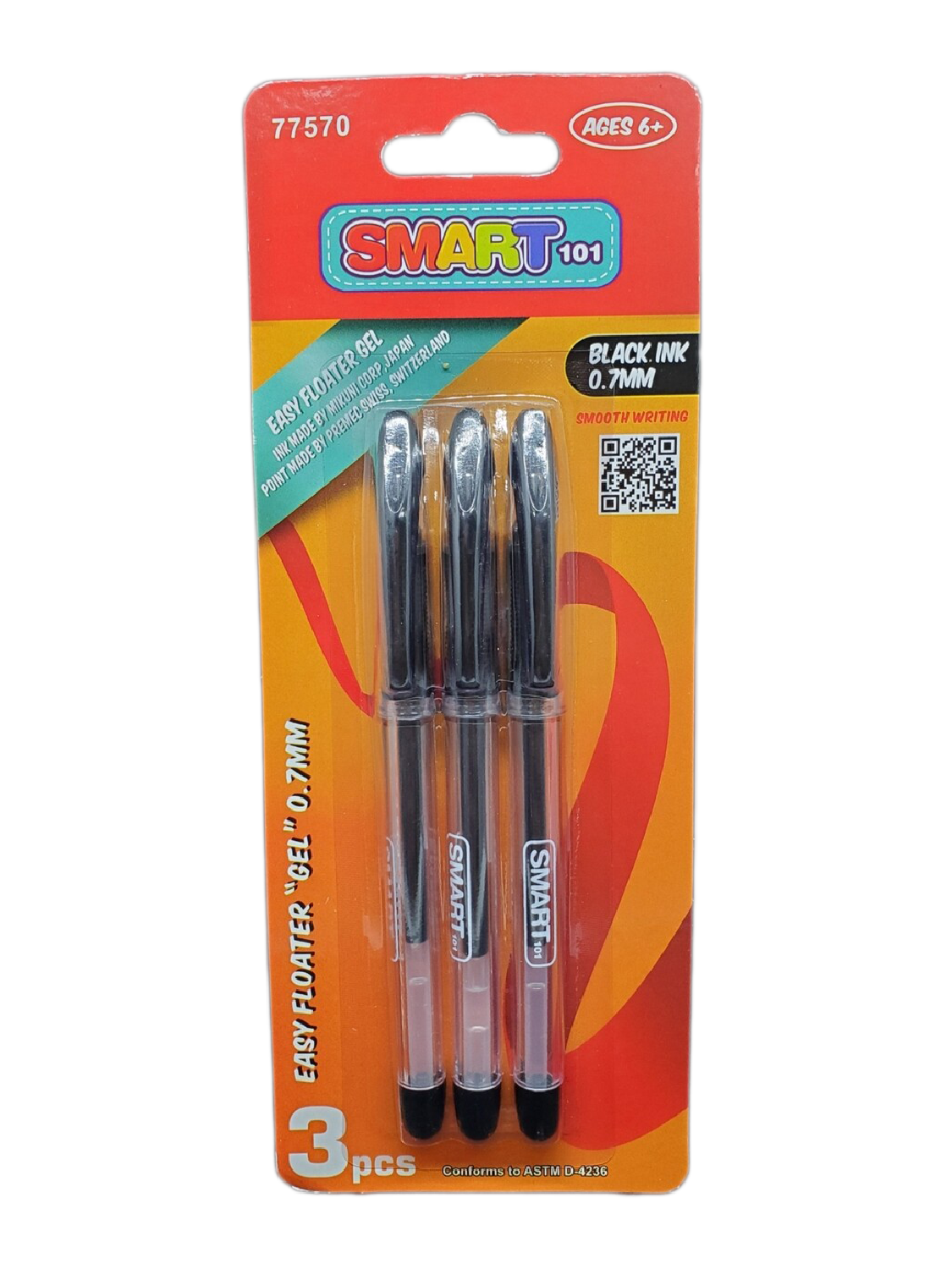 Bolígrafos Smart Negro Gel Fino