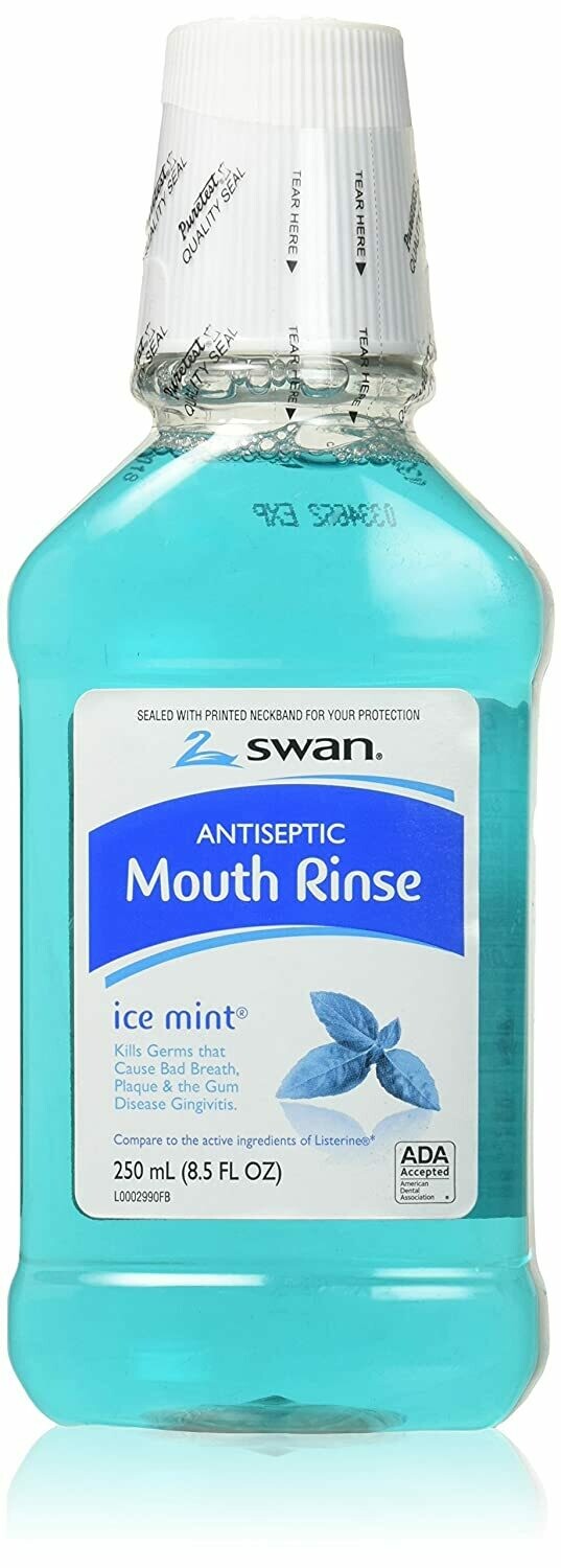 Swan Enjuague Bucal Antiséptico Ice Mint 8.5oz