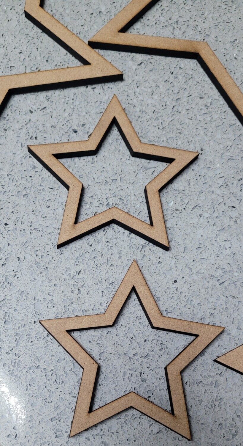 Estrella de madera 4 pulgadas