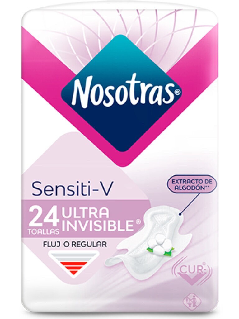 Nosotras Sensiti-V Invisible 24 Toallas