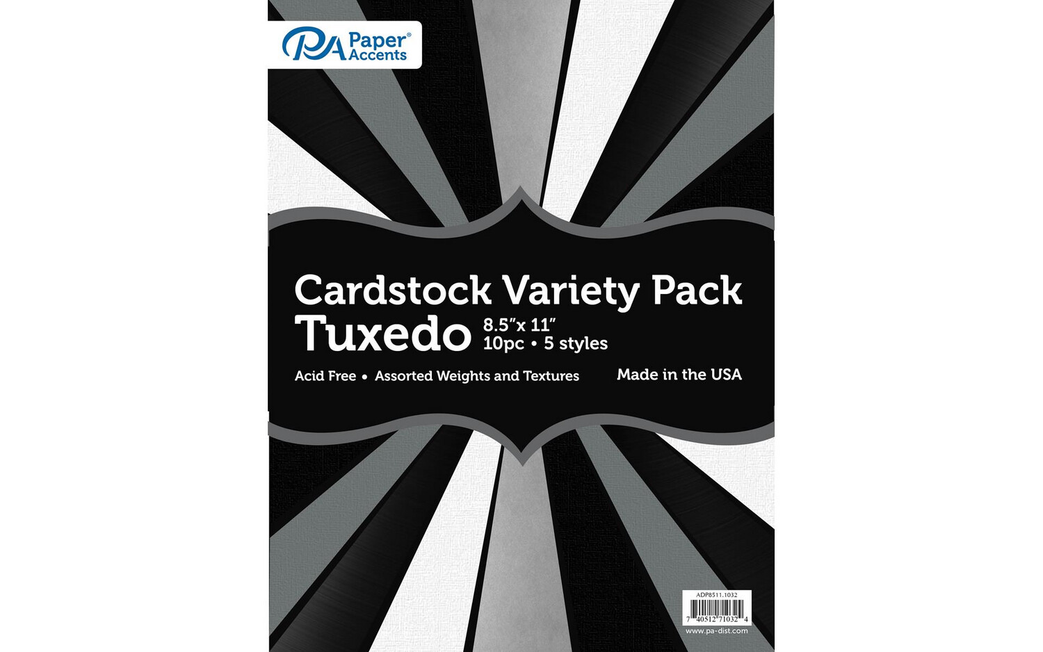 Papel Cardstock Variety Pack Tuxedo
