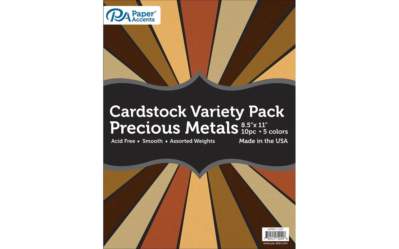 Papel Cardstock Variety Pack Precious Metals