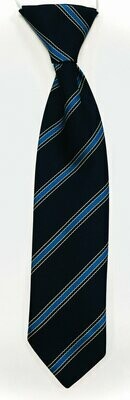 School Tie - Navy Tie with Blue & Gold Stripes