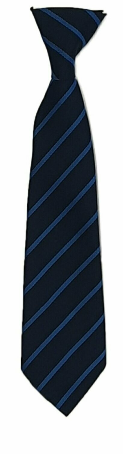 School Tie - Navy with Single Blue Stripe