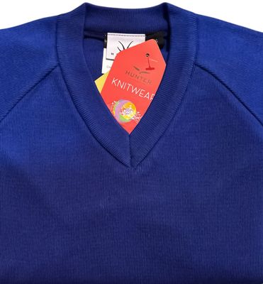 V-Neck Cotton Mix School Jumper