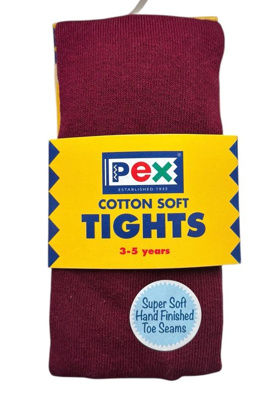Pex Cotton Soft Tights - Wine Pex Cotton Soft Tights - Wine