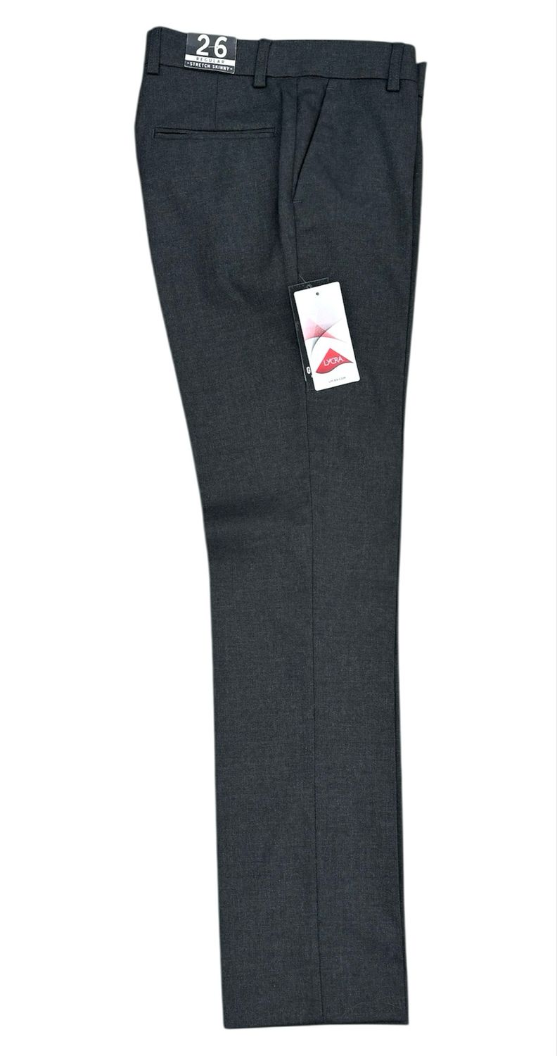 Genius Stretch Skinny School Trousers - Grey