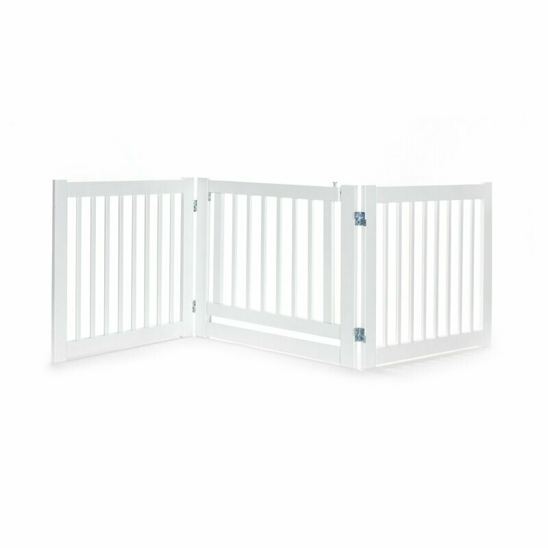 360˚ Configurable Dog Gate With Door, Height: 24", Finish: White