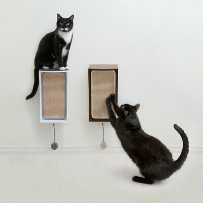 Hauspanther CATchall Wall-mounted Cat Scratcher, Perch & Storage