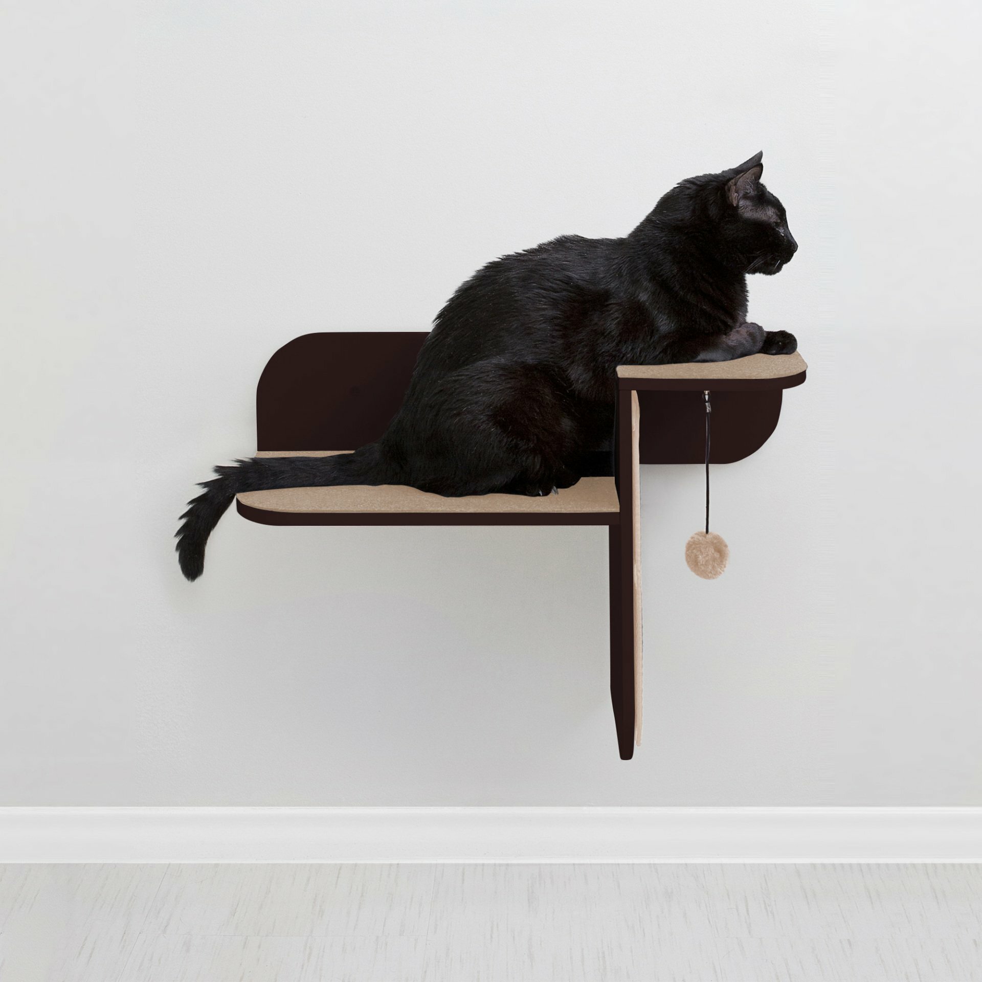 Hauspanther Step Perch Wall-mounted Cat Perch, Scratcher & Lounge