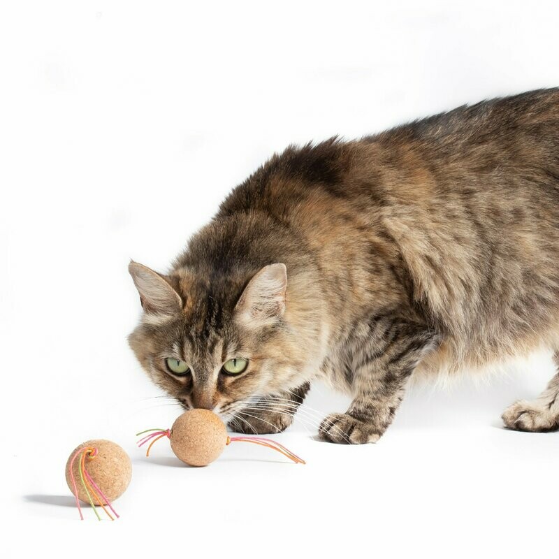 Hauspanther Cork Bombs Cork Cat Toys (Set of 2 Toys)