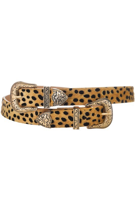 Cowboy Leopard Belt