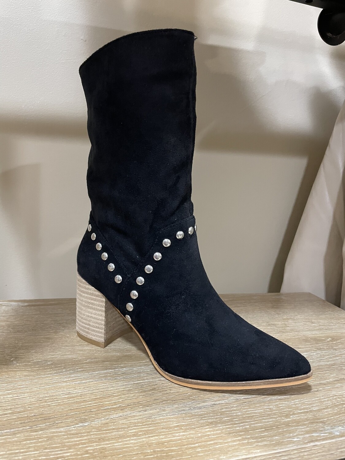 Studded Slouch Boots