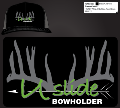 U-Slide Embroidered Mesh Hat Black/ Gray