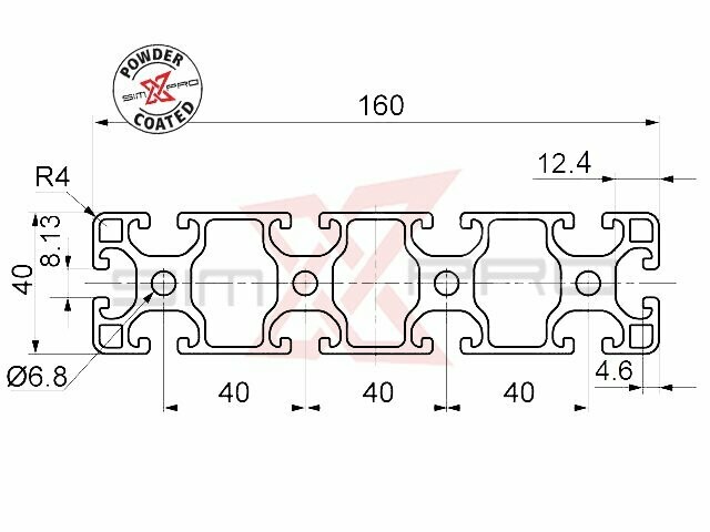 500 mm - 40160 Profile Black