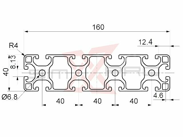 1300 mm - 40160 profile gray