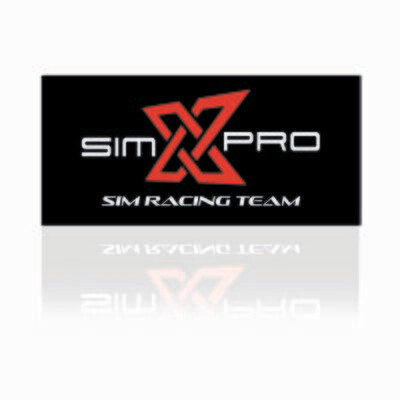 10x Sticker 21x10 cm - SimXPro® logo black-white