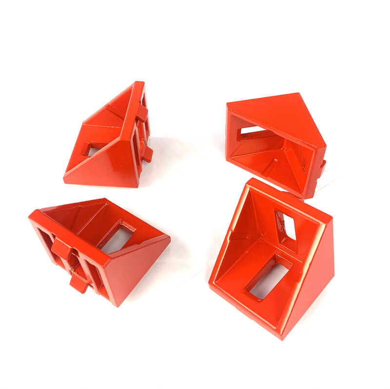 4x Corner bracket - 4040 aluminium SimXPro Racing Red (pack)