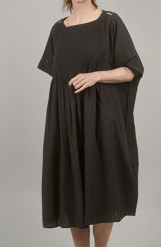 Ella Charcoal Linen Kaftan