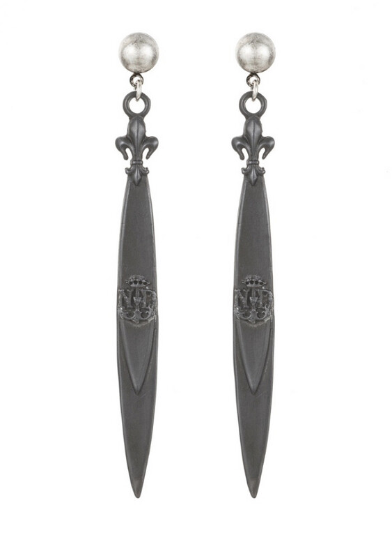 Pointu Graphite Earring 