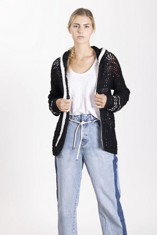 Crochet Hoodie Cardigan