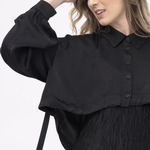 Cropped Button Down Top